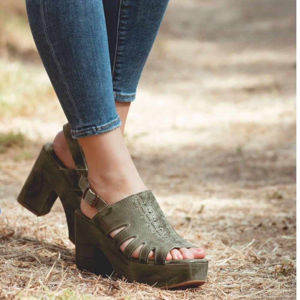 Bed Stü FONTELLA platform leather sandals, NWOB, size 6.5. - Picture 2 of 6